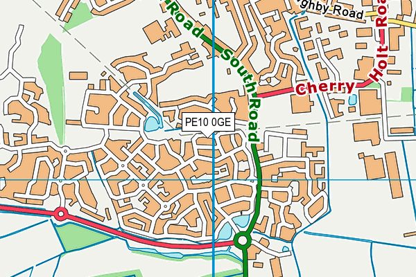 PE10 0GE map - OS VectorMap District (Ordnance Survey)