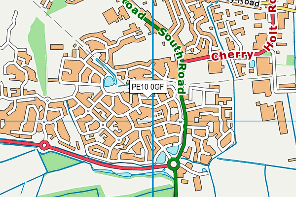 PE10 0GF map - OS VectorMap District (Ordnance Survey)