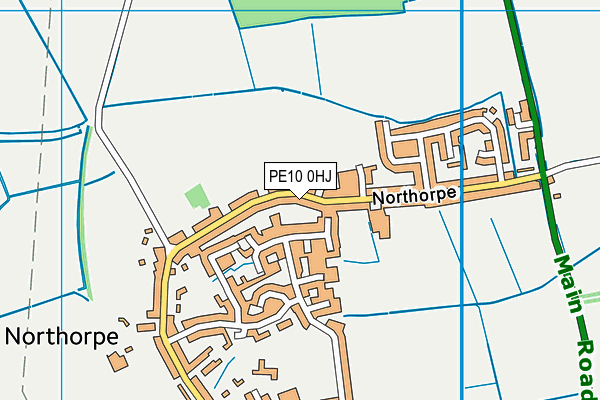 PE10 0HJ map - OS VectorMap District (Ordnance Survey)