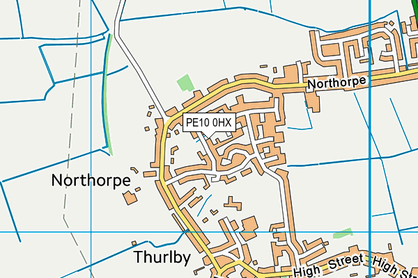 PE10 0HX map - OS VectorMap District (Ordnance Survey)