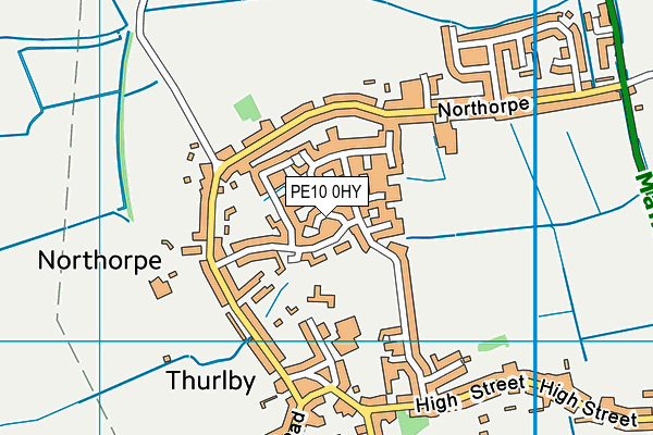 PE10 0HY map - OS VectorMap District (Ordnance Survey)