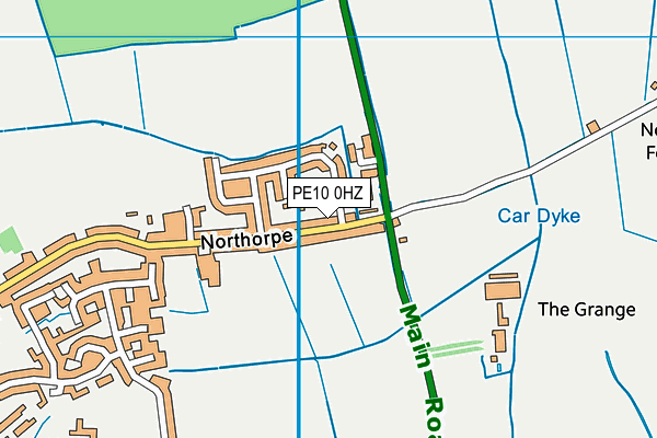 PE10 0HZ map - OS VectorMap District (Ordnance Survey)
