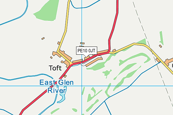 Toft Hotel Golf Club (Closed) map (PE10 0JT) - OS VectorMap District (Ordnance Survey)