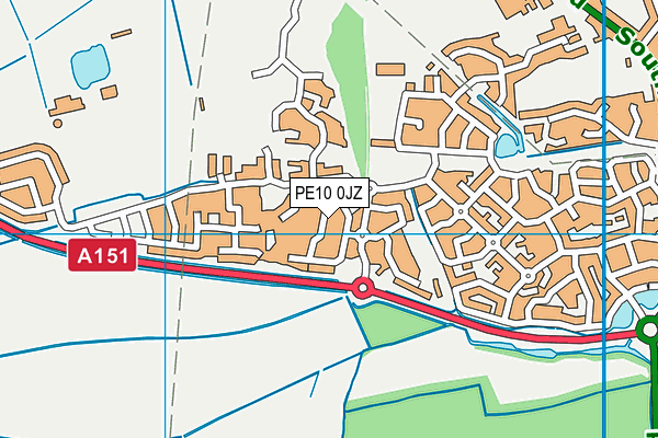 PE10 0JZ map - OS VectorMap District (Ordnance Survey)