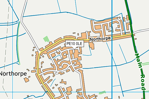 PE10 0LE map - OS VectorMap District (Ordnance Survey)
