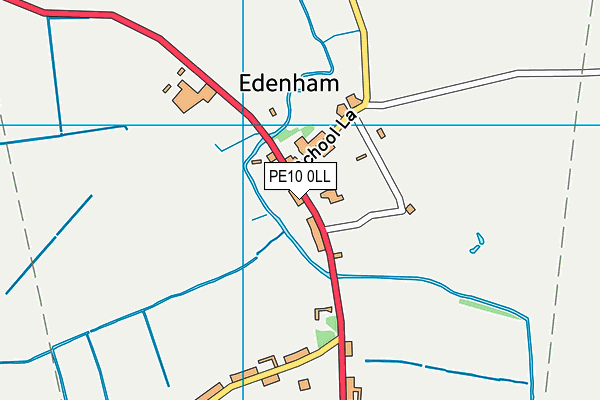 PE10 0LL map - OS VectorMap District (Ordnance Survey)