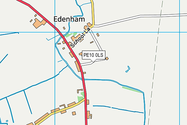 Edenham Playing Field map (PE10 0LS) - OS VectorMap District (Ordnance Survey)