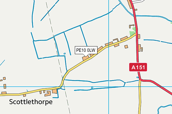 PE10 0LW map - OS VectorMap District (Ordnance Survey)