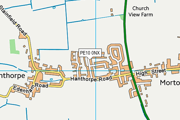 PE10 0NX map - OS VectorMap District (Ordnance Survey)