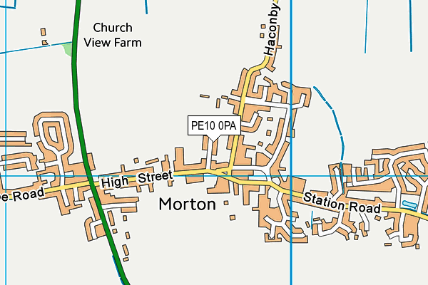 PE10 0PA map - OS VectorMap District (Ordnance Survey)