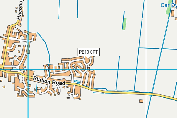 PE10 0PT map - OS VectorMap District (Ordnance Survey)