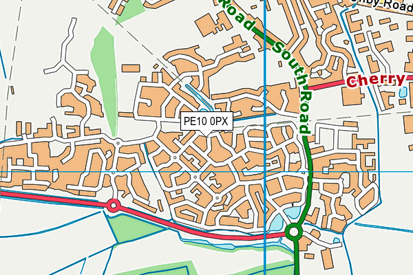 PE10 0PX map - OS VectorMap District (Ordnance Survey)