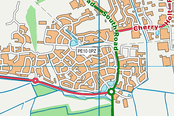 PE10 0PZ map - OS VectorMap District (Ordnance Survey)
