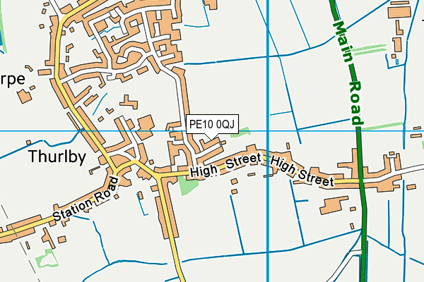 PE10 0QJ map - OS VectorMap District (Ordnance Survey)