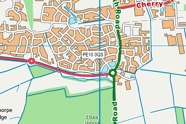 PE10 0QS map - OS VectorMap District (Ordnance Survey)