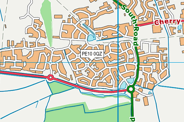 PE10 0QZ map - OS VectorMap District (Ordnance Survey)