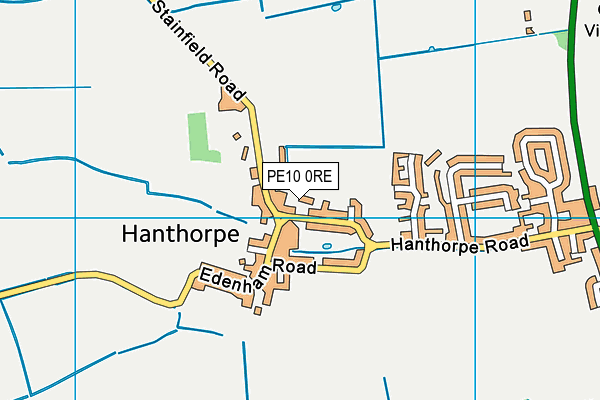 PE10 0RE map - OS VectorMap District (Ordnance Survey)