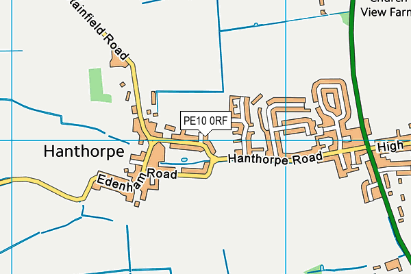 PE10 0RF map - OS VectorMap District (Ordnance Survey)