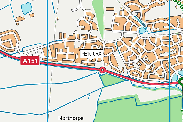 PE10 0RX map - OS VectorMap District (Ordnance Survey)