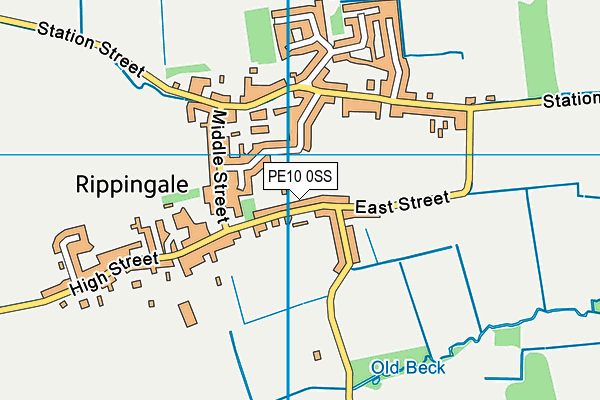 PE10 0SS map - OS VectorMap District (Ordnance Survey)