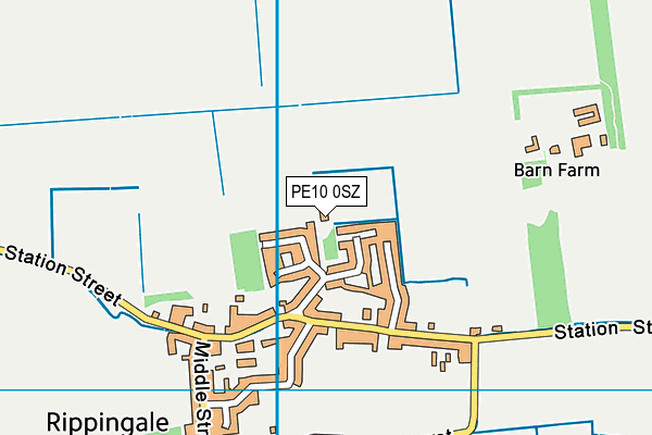 PE10 0SZ map - OS VectorMap District (Ordnance Survey)