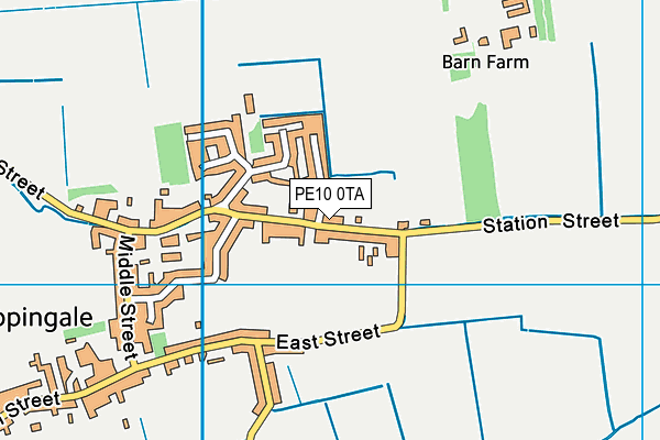 PE10 0TA map - OS VectorMap District (Ordnance Survey)