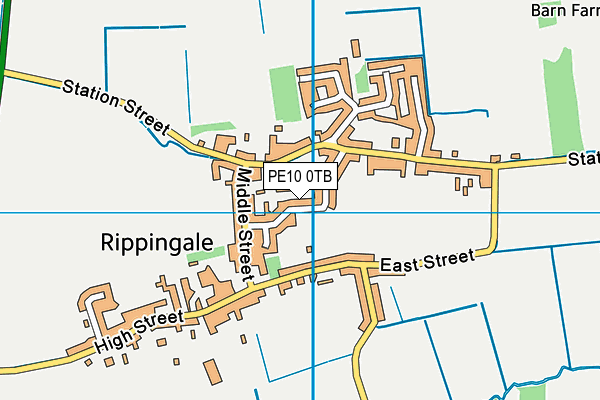 Rippingale Jubilee Playing Field map (PE10 0TB) - OS VectorMap District (Ordnance Survey)