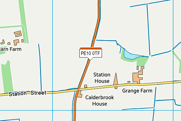 PE10 0TF map - OS VectorMap District (Ordnance Survey)