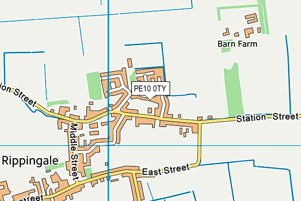 PE10 0TY map - OS VectorMap District (Ordnance Survey)