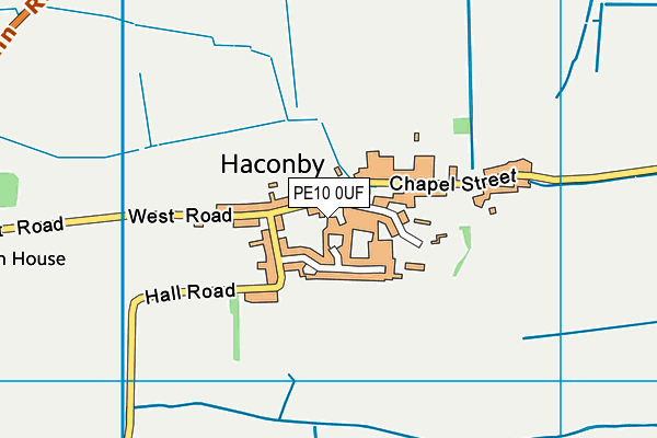 PE10 0UF map - OS VectorMap District (Ordnance Survey)