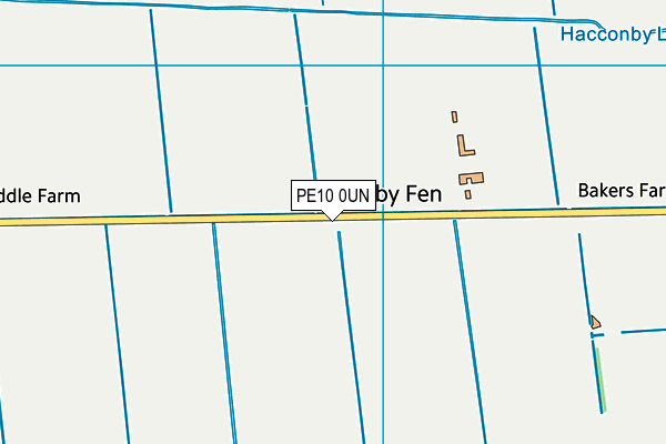 PE10 0UN map - OS VectorMap District (Ordnance Survey)
