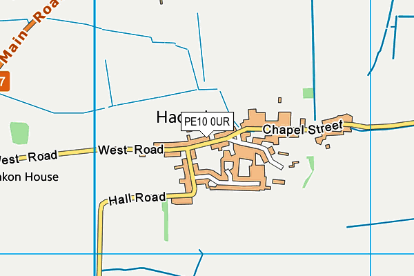 PE10 0UR map - OS VectorMap District (Ordnance Survey)