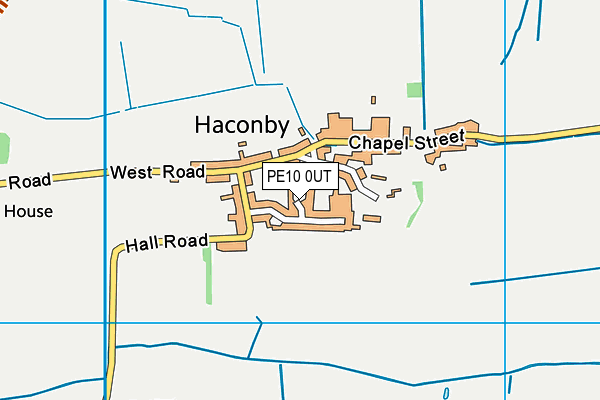 PE10 0UT map - OS VectorMap District (Ordnance Survey)