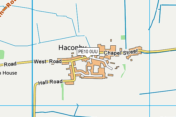 PE10 0UU map - OS VectorMap District (Ordnance Survey)