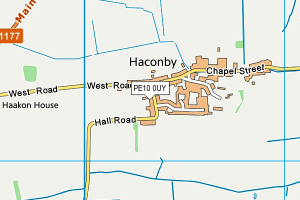 PE10 0UY map - OS VectorMap District (Ordnance Survey)