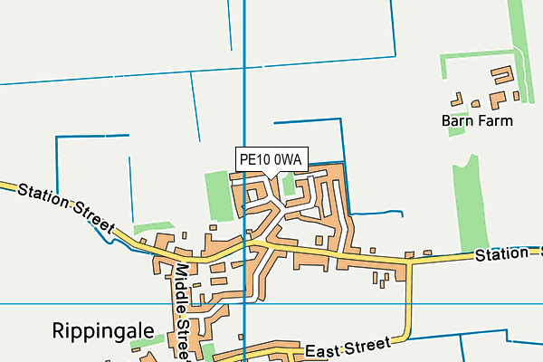 PE10 0WA map - OS VectorMap District (Ordnance Survey)