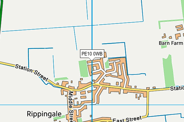 PE10 0WB map - OS VectorMap District (Ordnance Survey)