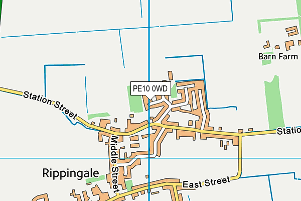 PE10 0WD map - OS VectorMap District (Ordnance Survey)