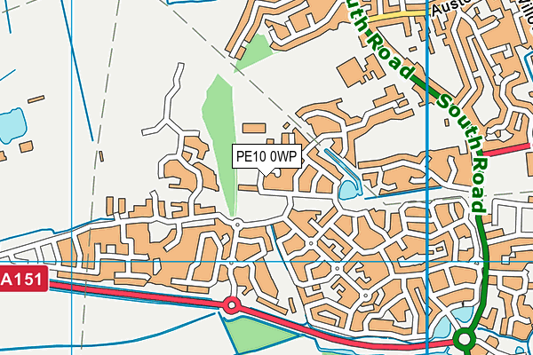 PE10 0WP map - OS VectorMap District (Ordnance Survey)