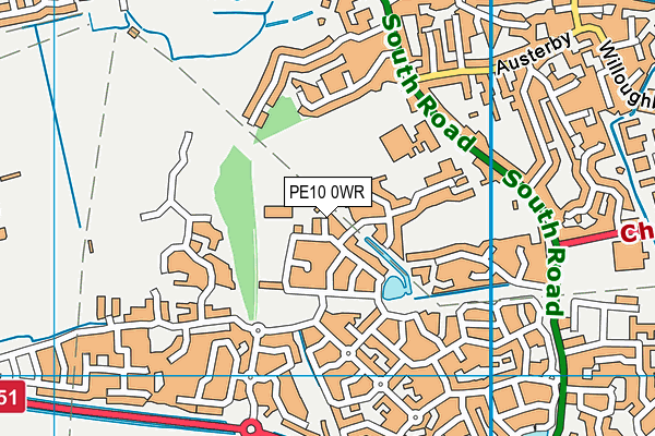 PE10 0WR map - OS VectorMap District (Ordnance Survey)
