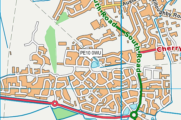 PE10 0WU map - OS VectorMap District (Ordnance Survey)