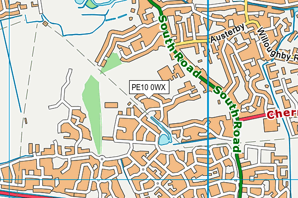 PE10 0WX map - OS VectorMap District (Ordnance Survey)
