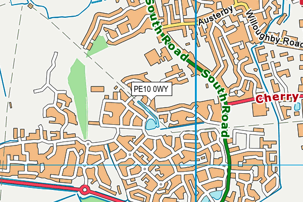 PE10 0WY map - OS VectorMap District (Ordnance Survey)