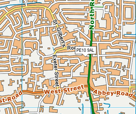 PE10 9AL map - OS VectorMap District (Ordnance Survey)