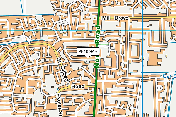 PE10 9AR map - OS VectorMap District (Ordnance Survey)