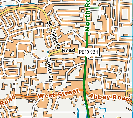 PE10 9BH map - OS VectorMap District (Ordnance Survey)
