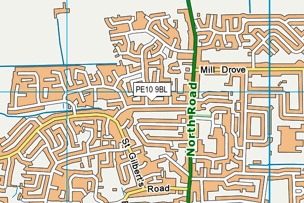 PE10 9BL map - OS VectorMap District (Ordnance Survey)