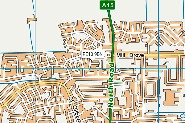 PE10 9BN map - OS VectorMap District (Ordnance Survey)