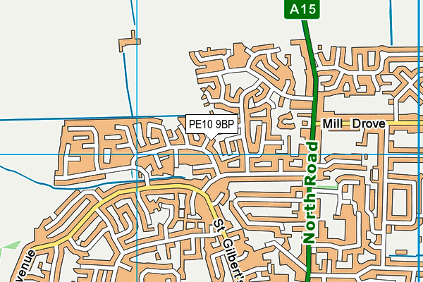 PE10 9BP map - OS VectorMap District (Ordnance Survey)