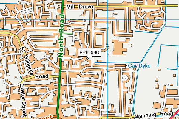 PE10 9BQ map - OS VectorMap District (Ordnance Survey)